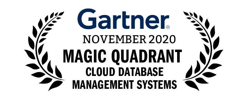 Gartner Magic Quadrant for Cloud DBMS 2020